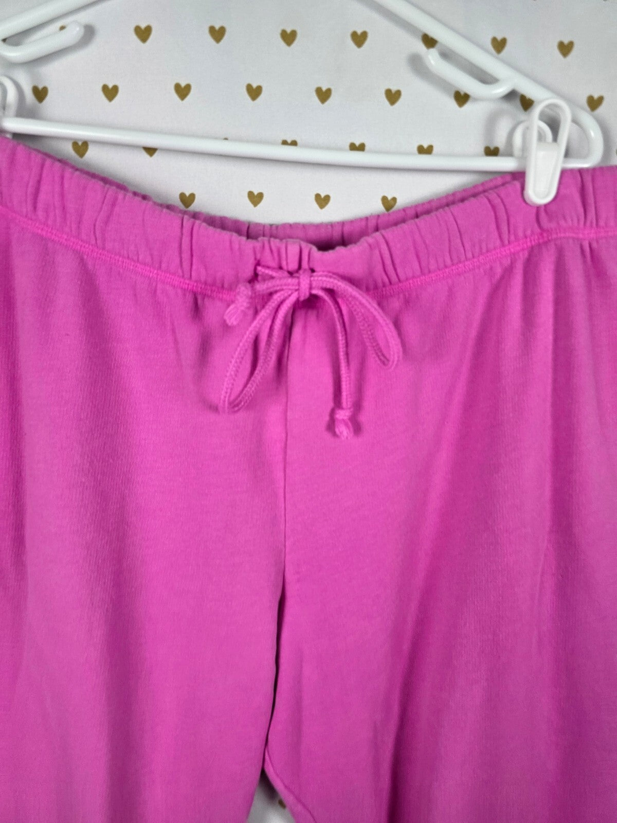 Victorias Secret PINK LOVE Flare wide leg sweatpants sweats LARGE