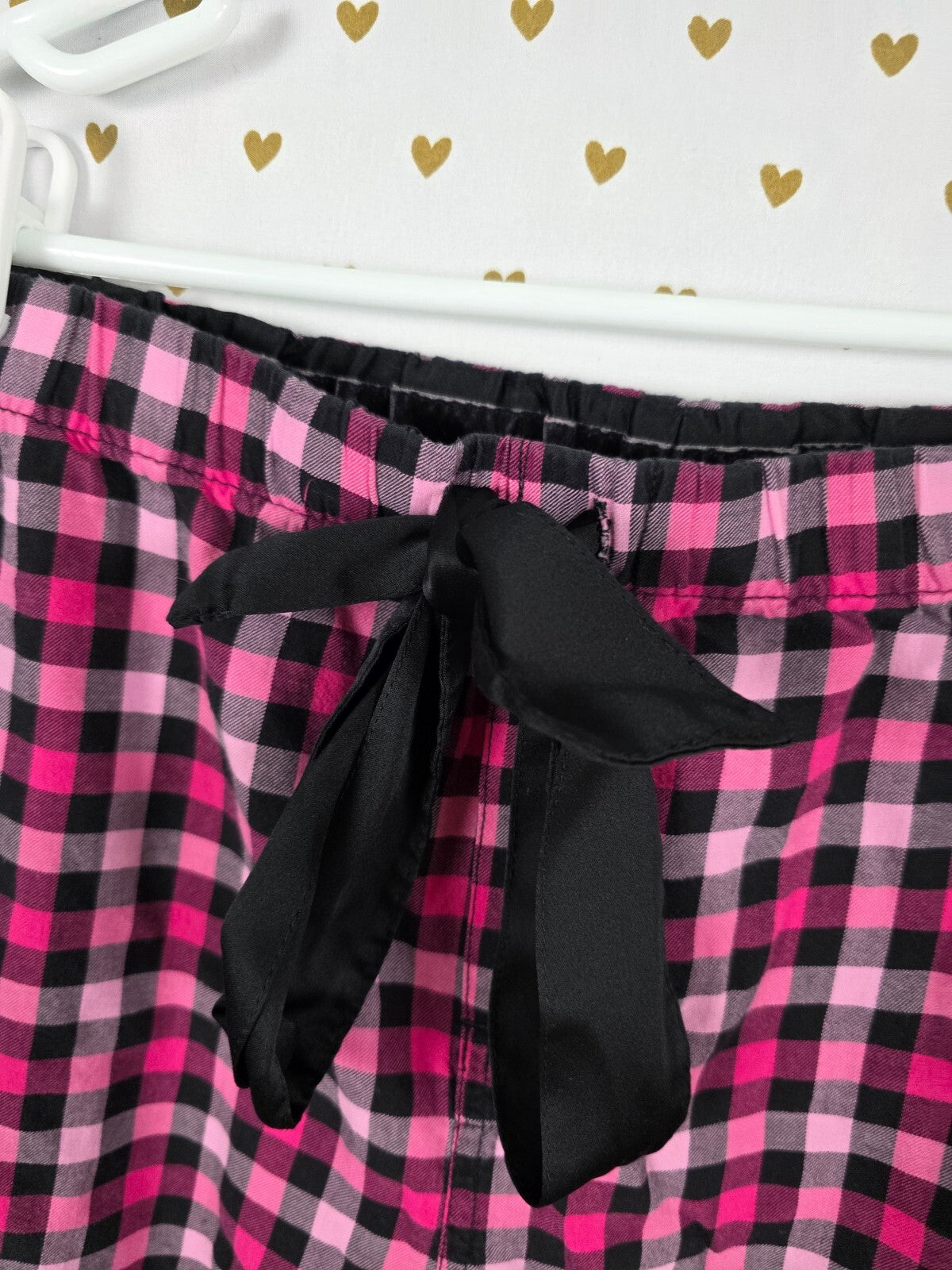 Victorias Secret Sleep Pants Pajama PINK SURE THING Diaper Butt Boyfriend L VTG