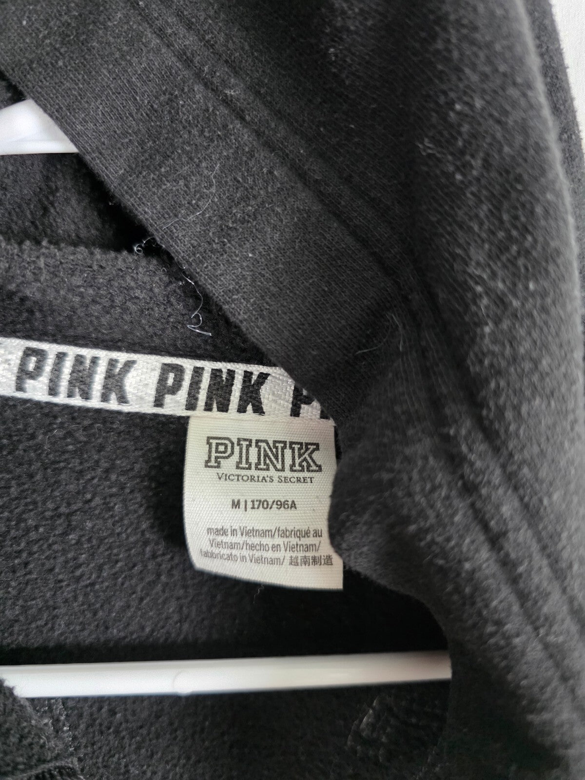 Victorias Secret Pink HTF ROSE BLING SET Sweatpants Hoodie Sweater M LARGE