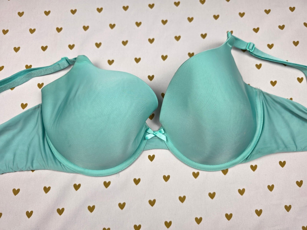 Victorias Secret Teal Demi Balconette Bra 34DD
