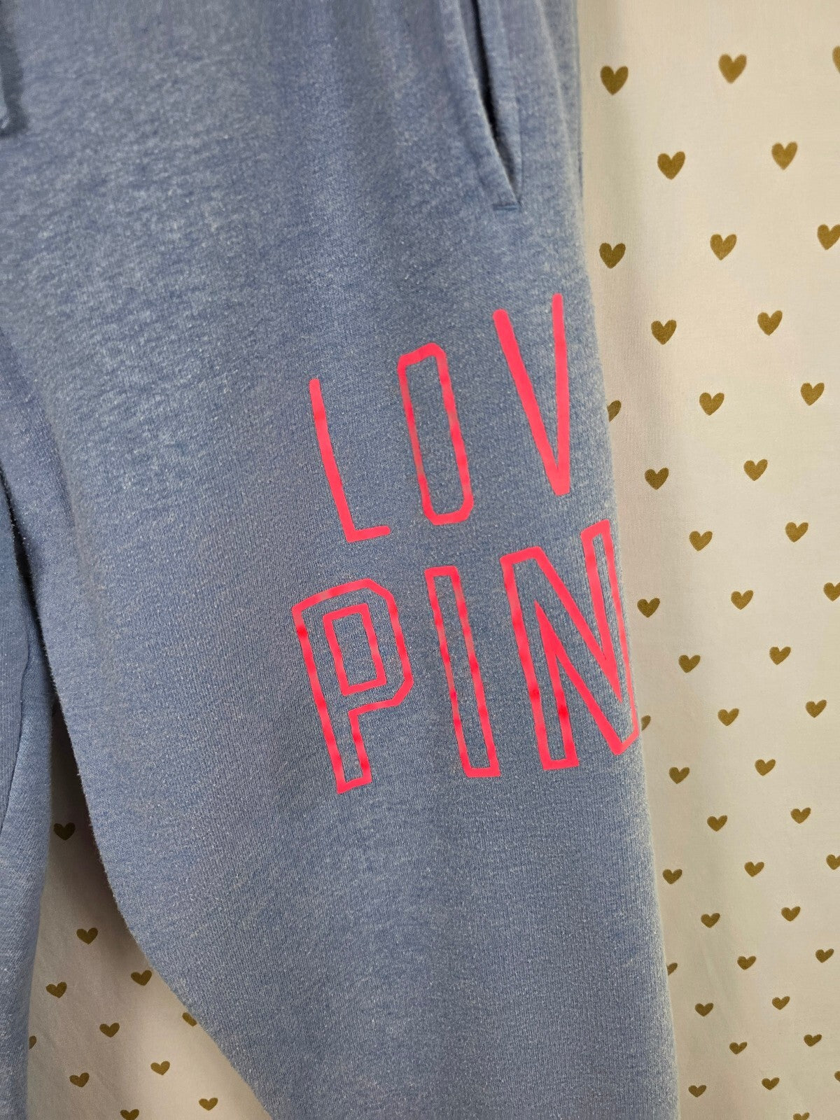 Victorias Secret PINK Diaper Butt Boyfriend Sweats Logo Sweatpants Medium