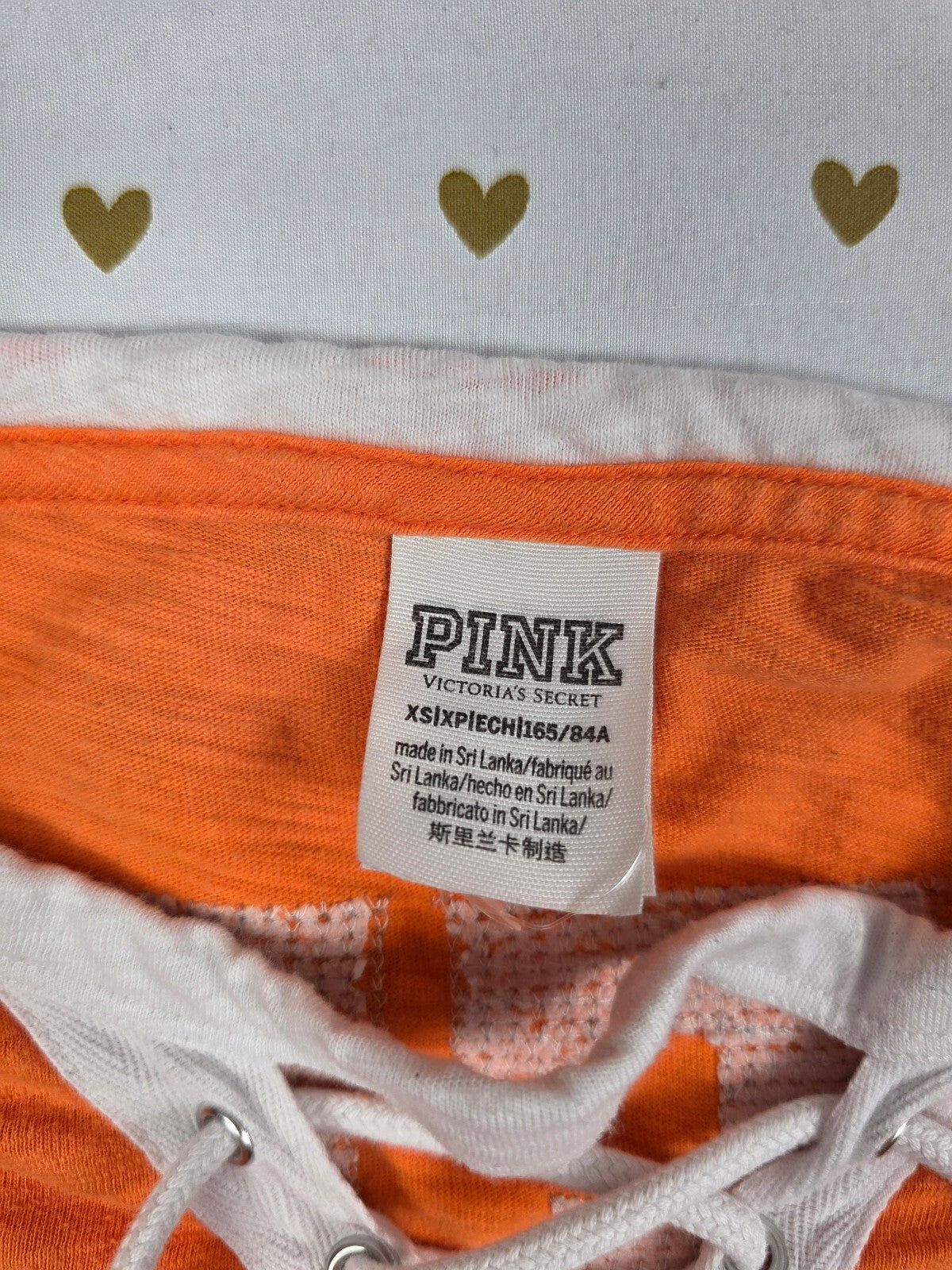 Victorias Secret PINK HTF HALLOWEEN Here for the BOOS BLING Tee Lace front XS
