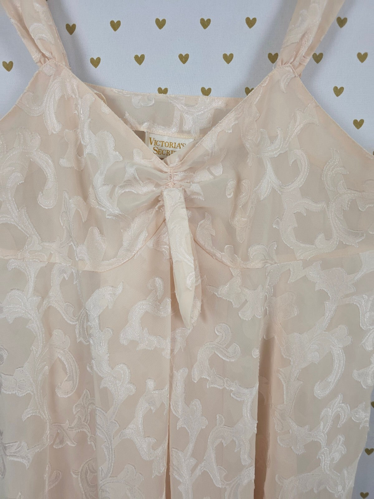 Vintage Victoria's Secret Gold Label Chenille Babydoll Nightgown L