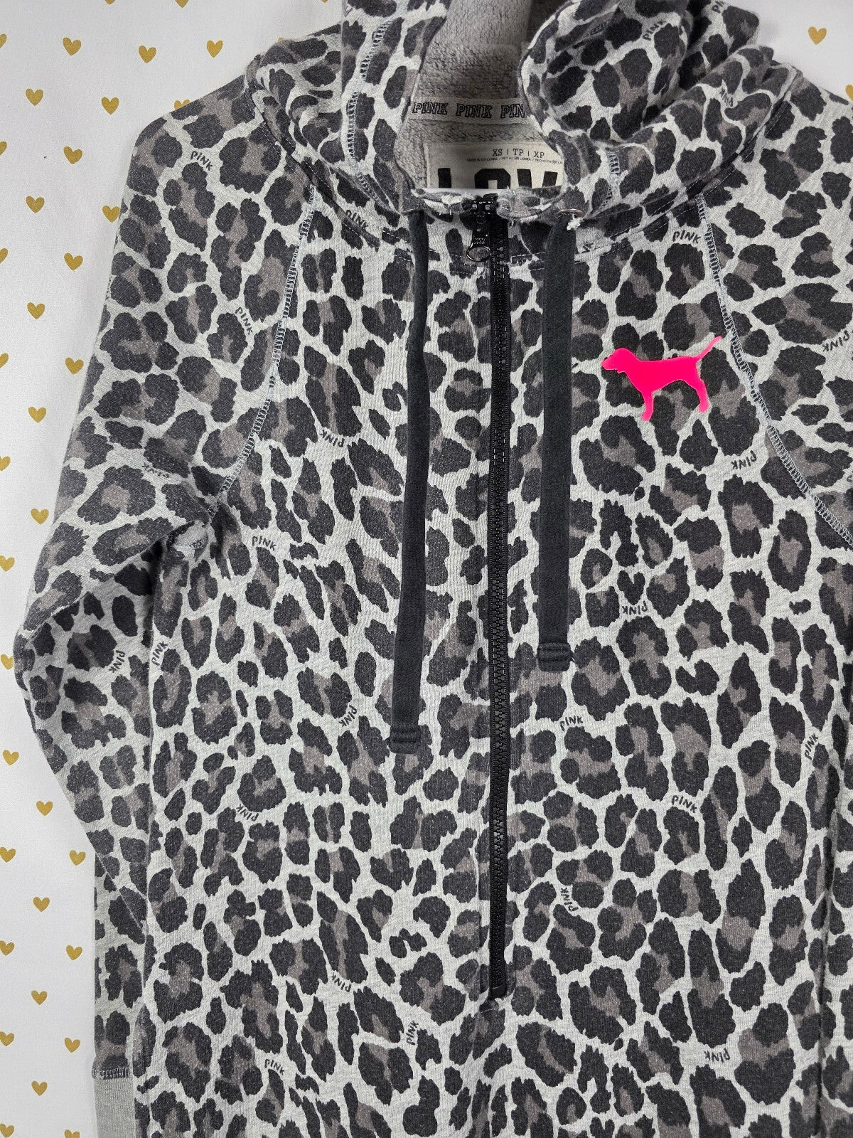 Victoria's Secret PINK 2012 Fashion Show Leopard Jumpsuit Rare XS Hooded HTF