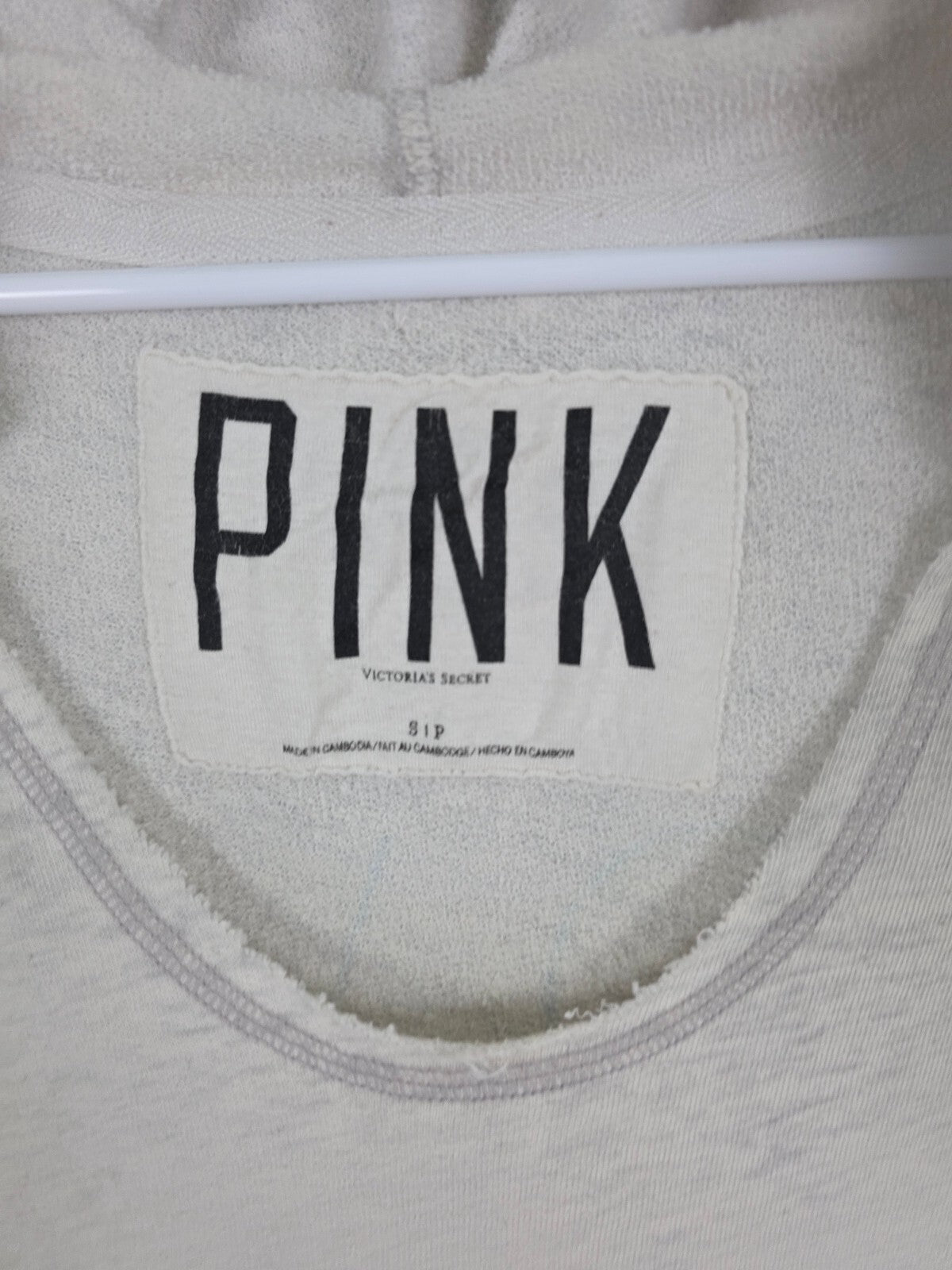 Victorias Secret Pink Neon Pullover Hooded Thin Sweater Tee Small