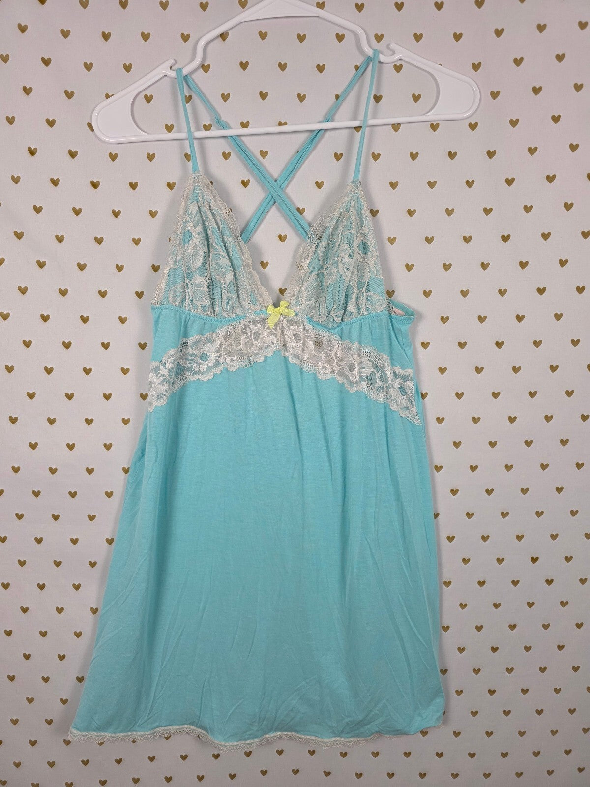 Victorias Secret Super soft Blue Stretchy Sleep Dress Nightie Lingerie MEDIUM