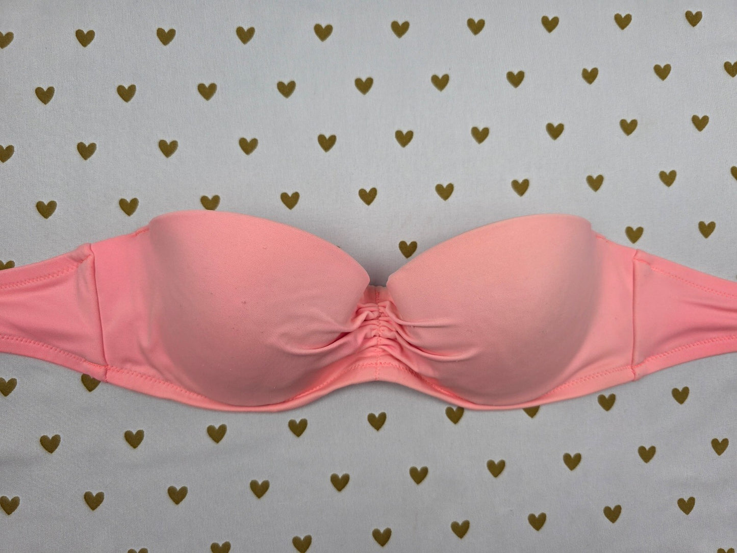 Victorias Secret Neon Strapless Swim Top 32B