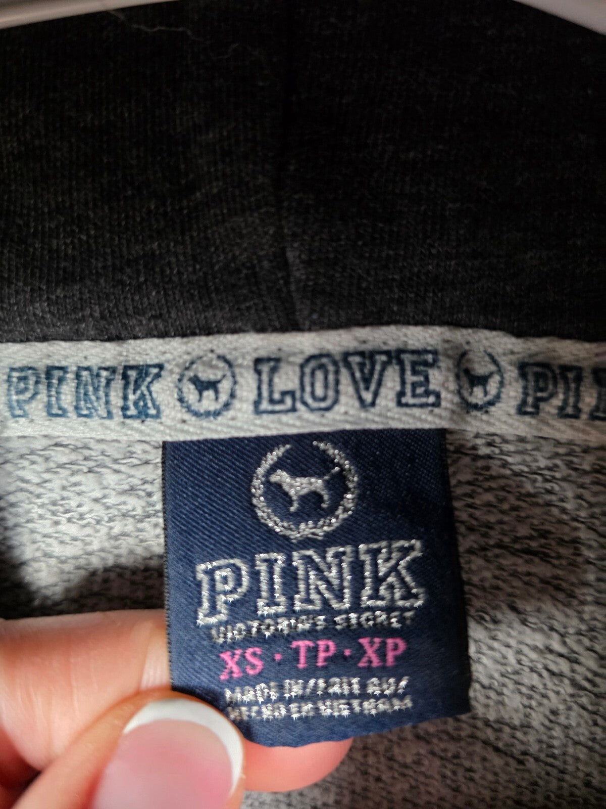 Victoria’s Secret PINK Floral Skull Rhinestone Full Zip Hoodie XS Live PINK