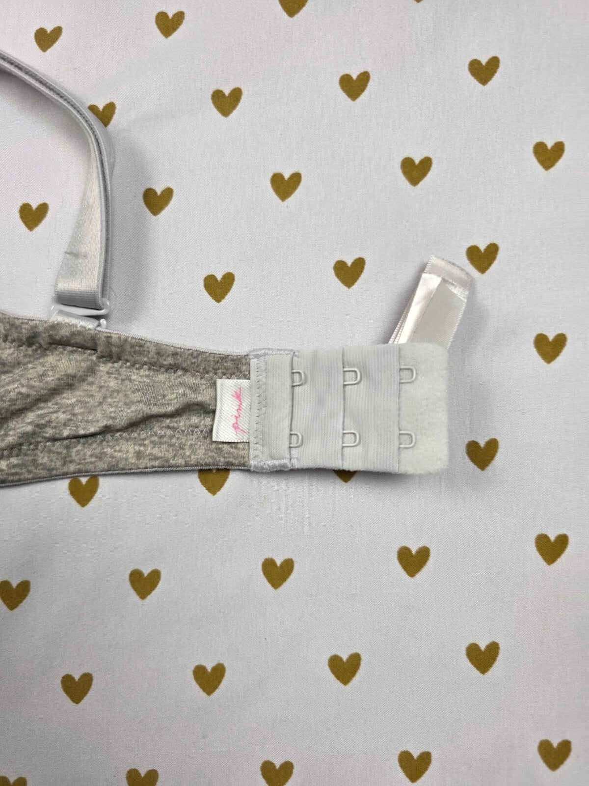 Victorias Secret PInk Grey 38DD Bra T shirt lightly Lined