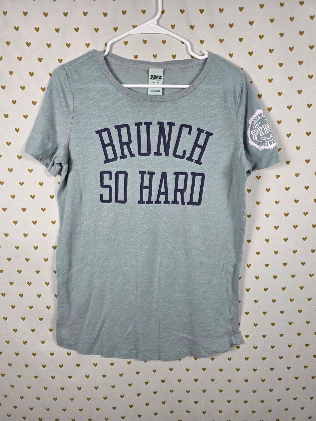 Victorias Secret PINK BRUNCH SO HARD Tee shirt Medium Tee shirt