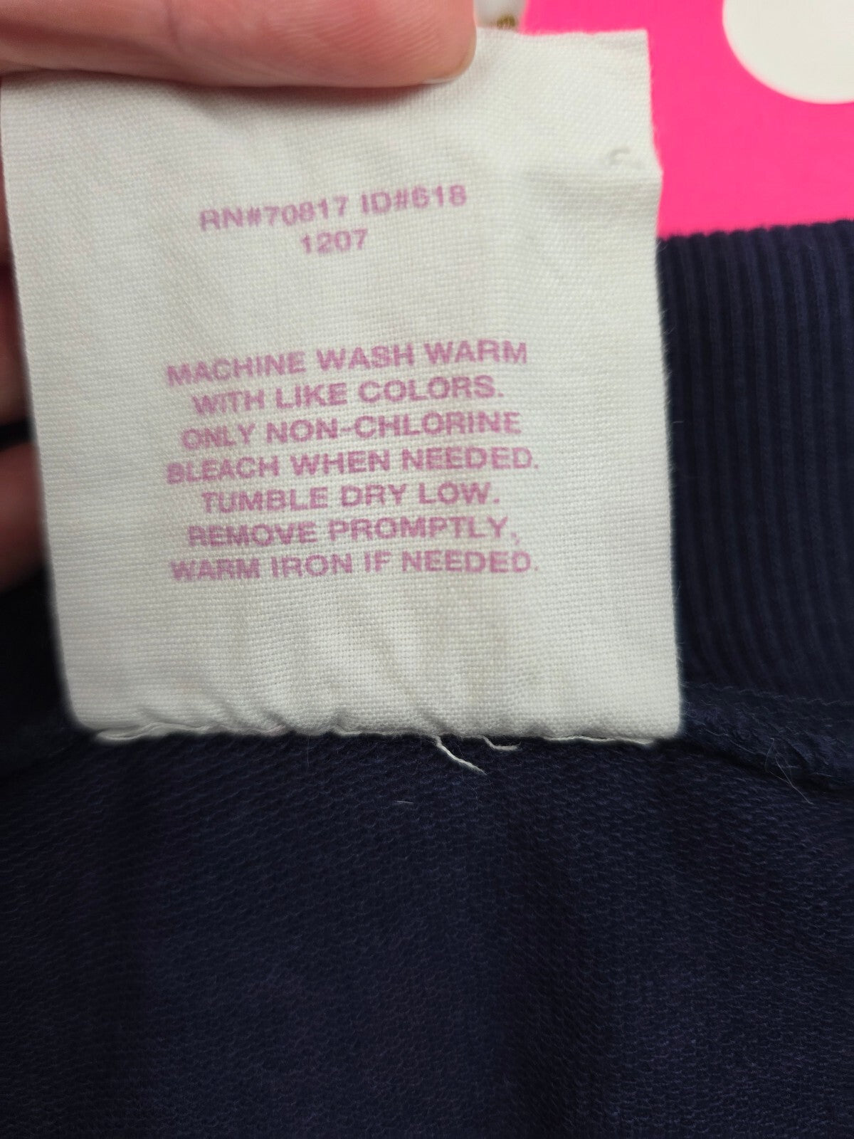 Vintage Victoria's Secret PINK Navy Blue Mini Sweatshirt Skirt L Peace Patches