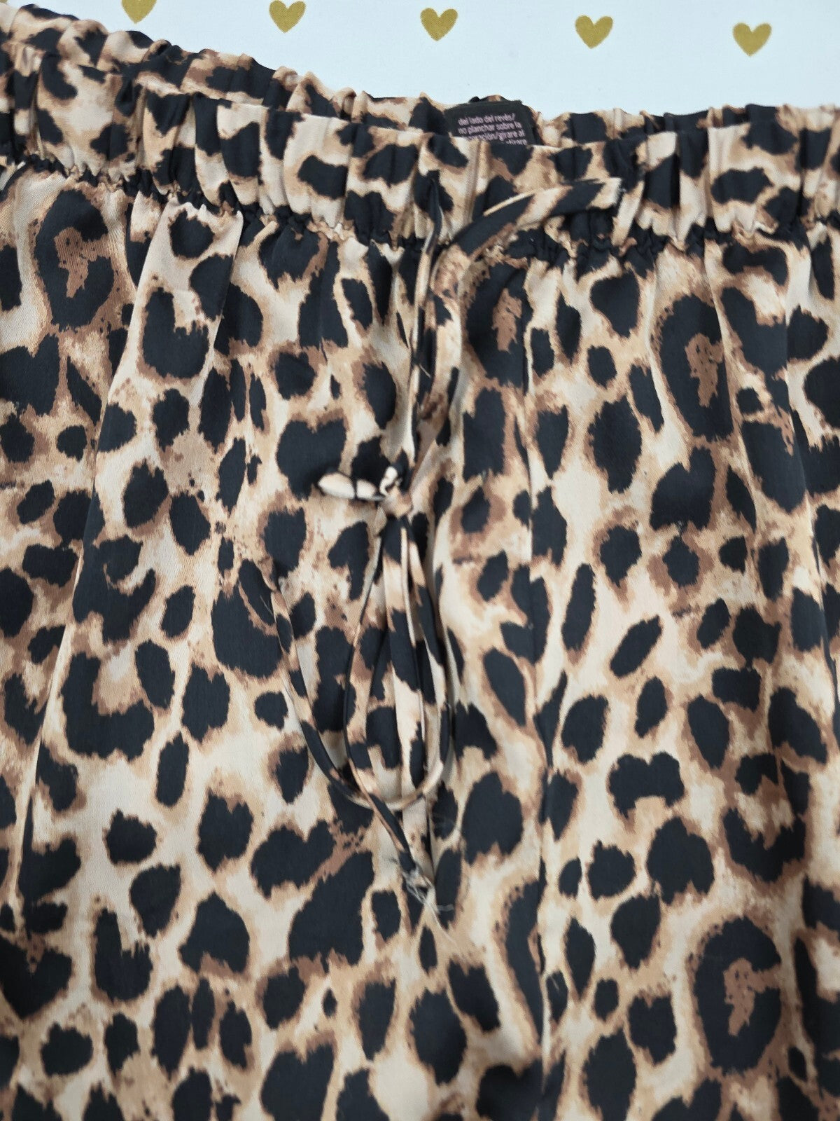 Victorias Secret Cheetah Spot Satin LARGE Sleep Shorts Boxers Pajama Bottoms