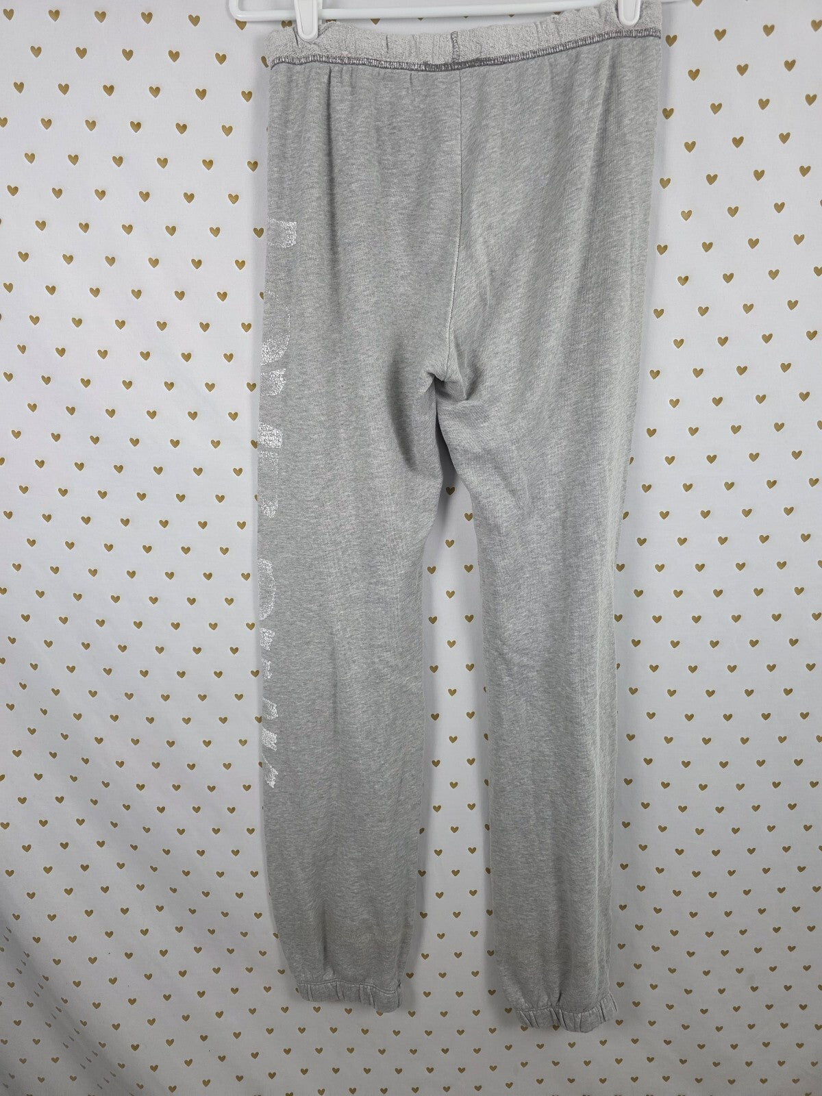 Victorias Secret PINK Vintage Cheetah Heart Logo Sweats Sweatpants XS