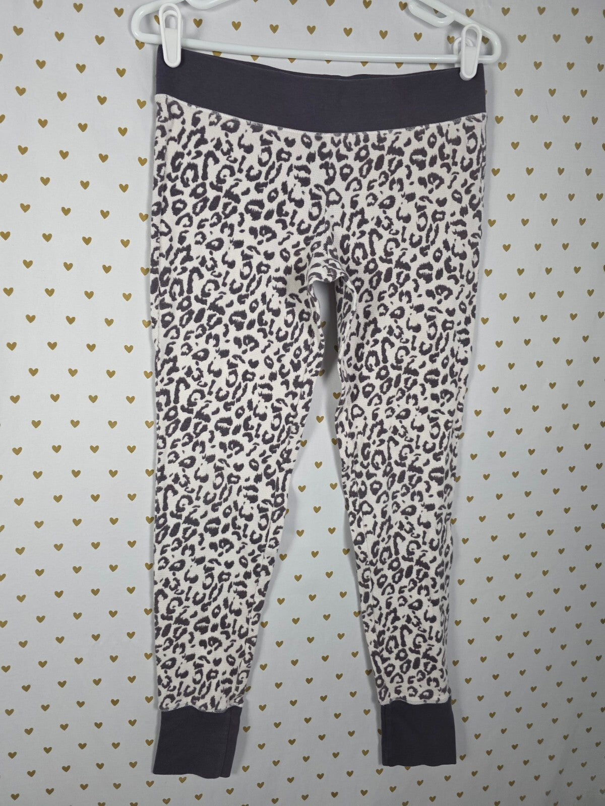 Victorias Secret Thermal SET 2pc Waffle Cheetah Leopard SMALL Pajamas