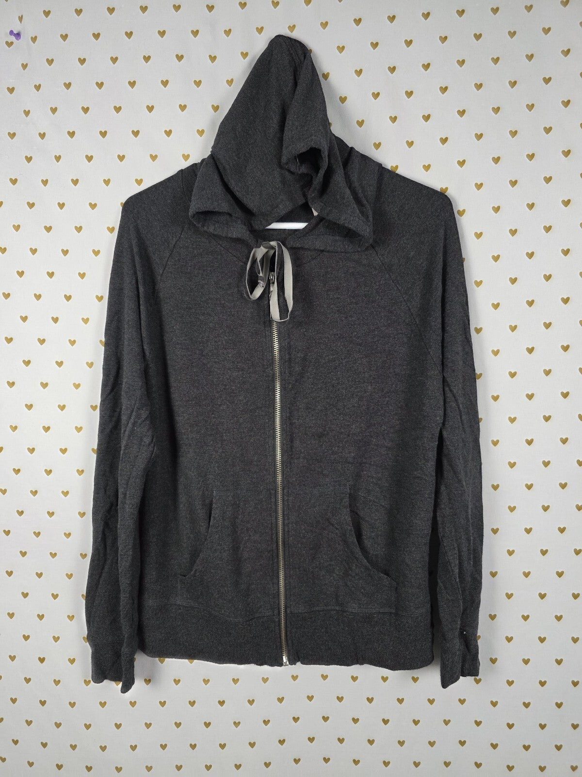 Victorias Secret ANGELS Bling Wings Dark Grey hoodie Jacket Full Zip Large