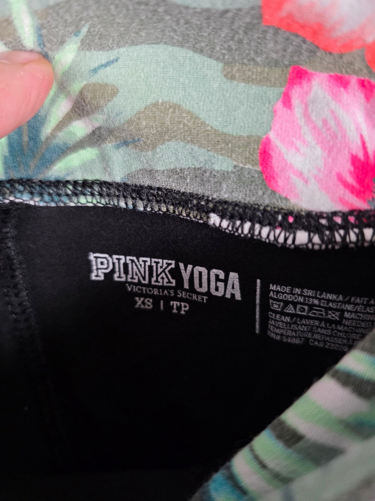 Victorias Secret Pink Hawaiian Sweater FOLDOVER Yoga Pants SET Bling XS Crew