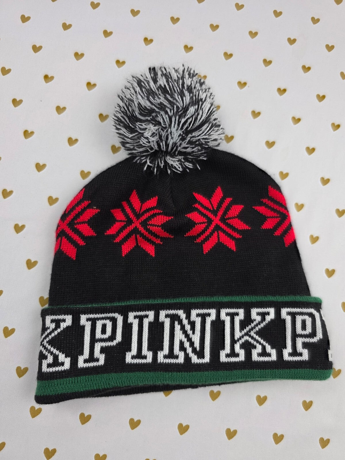 Victorias Secret Pink Beanie Cap Hat Logo Stretch