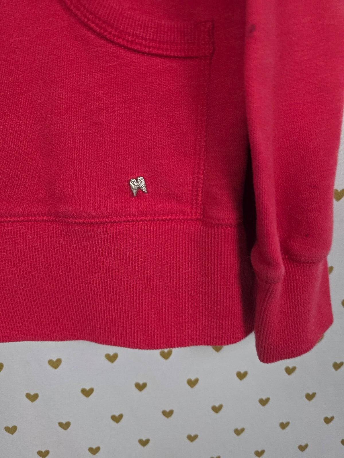 Victorias Secret Angels Red Bling Sequined Wings Full zip Hoodie Jacket Red Med
