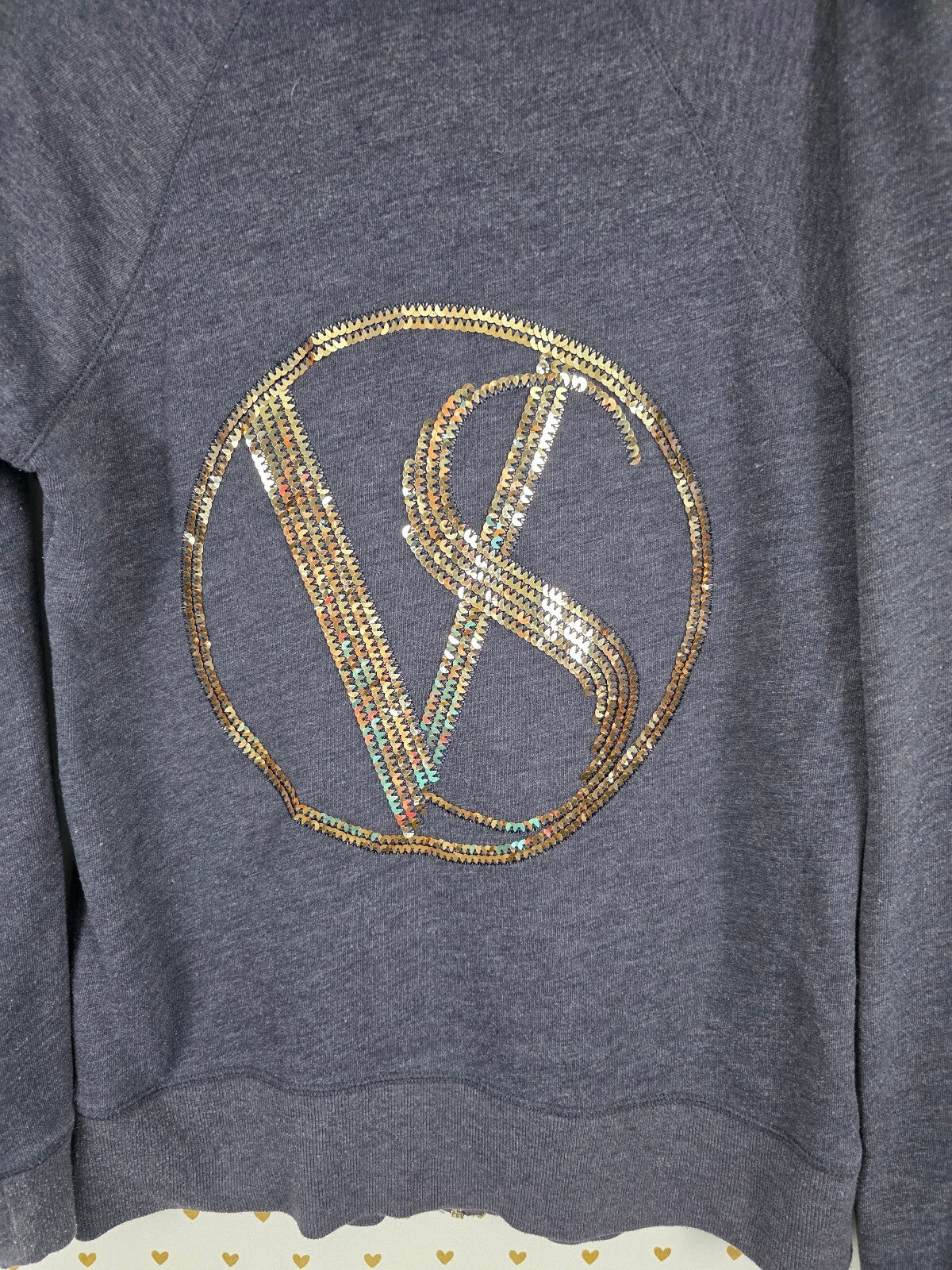 Victoria's Secret VS LOVE ANGELS Sequin Bling Hoodie Sweatpants Matching Set M
