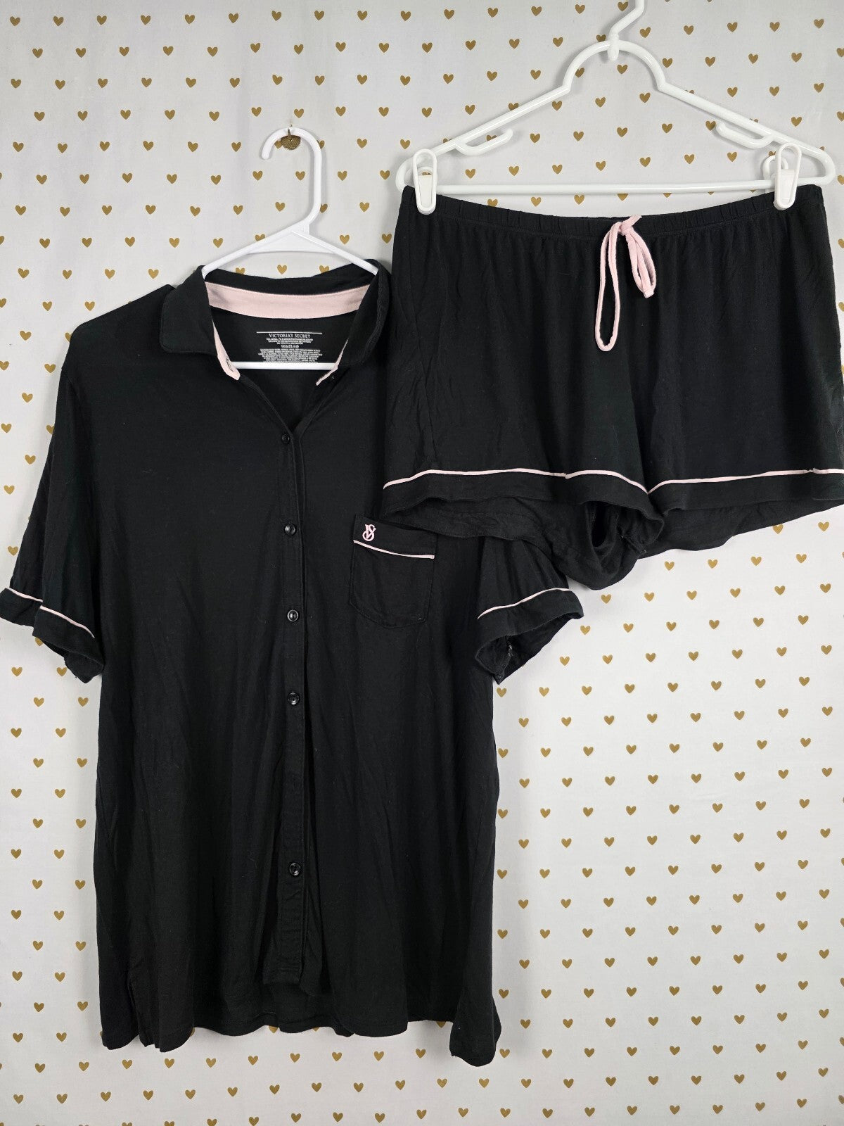 Victorias Secret Super Soft Sleep Set 2pc Shirt Shorts Large