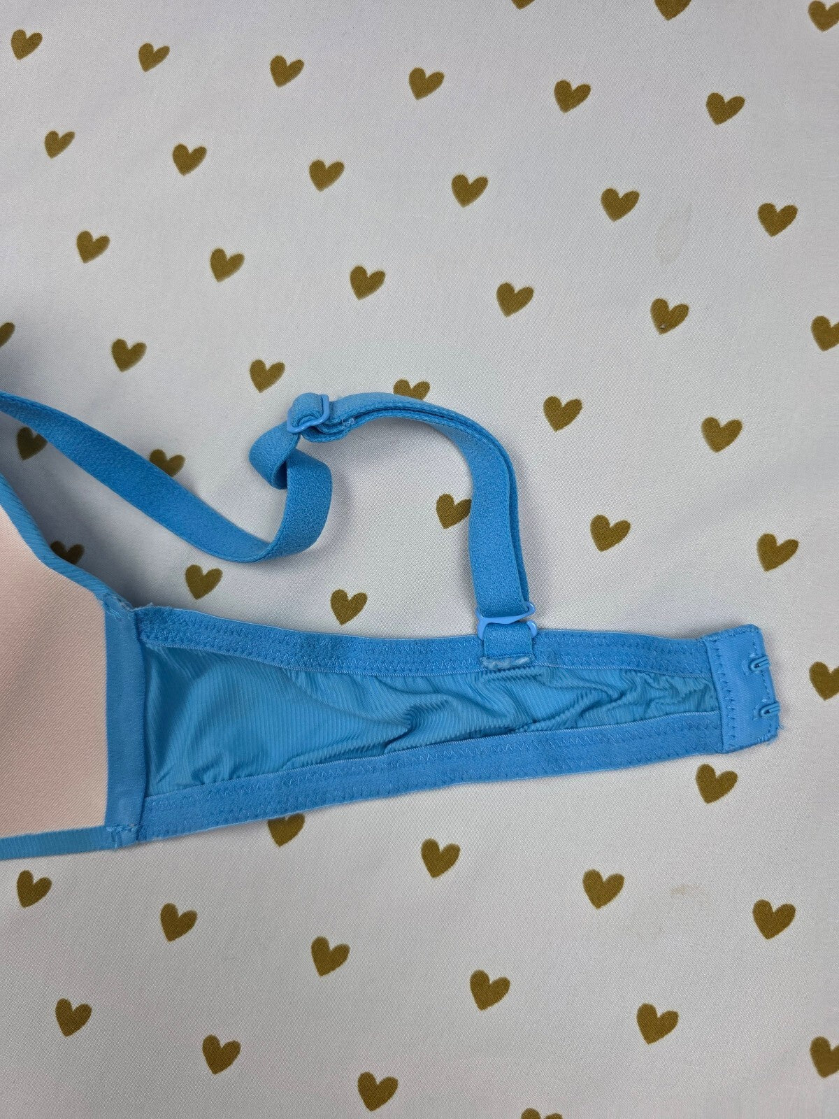 Victorias Secret PINK Blue Wireless No Wire Bra 38B Push Up bra