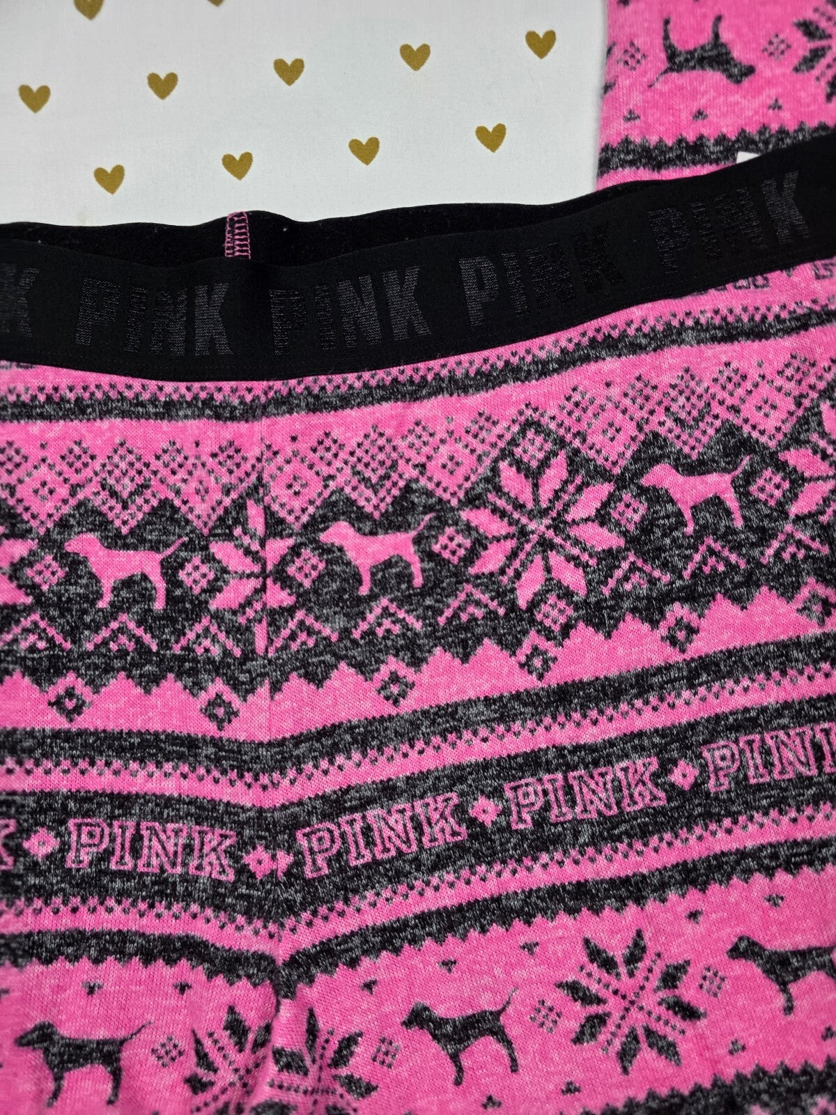 Victorias Secret PINK thin tapered Sleep Pants Pajama PJ Bottoms LARGE