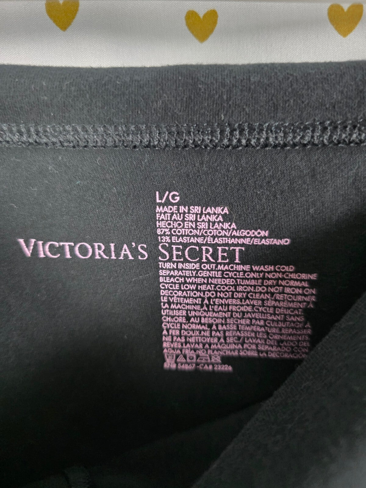 Victorias Secret ANGELS Foldover Capri yoga Pants WINGS LARGE
