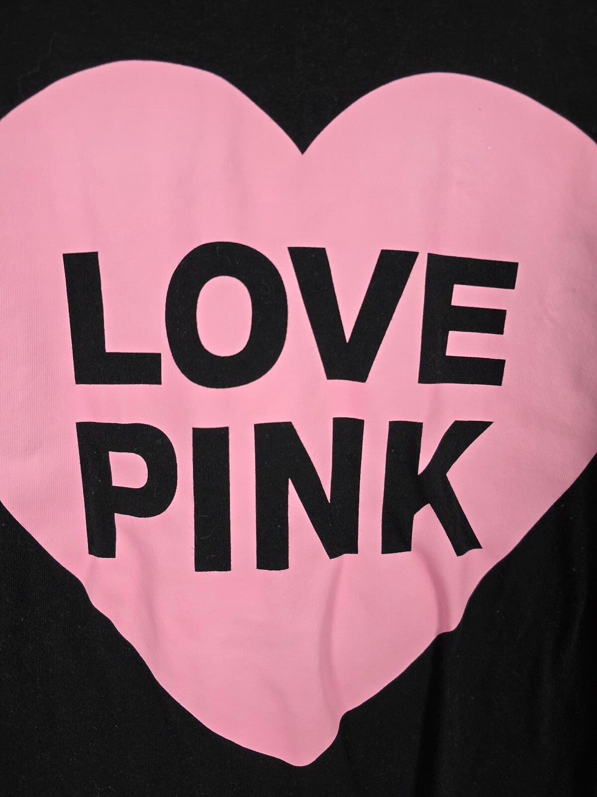 Victorias Secret PINK Campus Originals HEART Tee shirt 2XL XXL