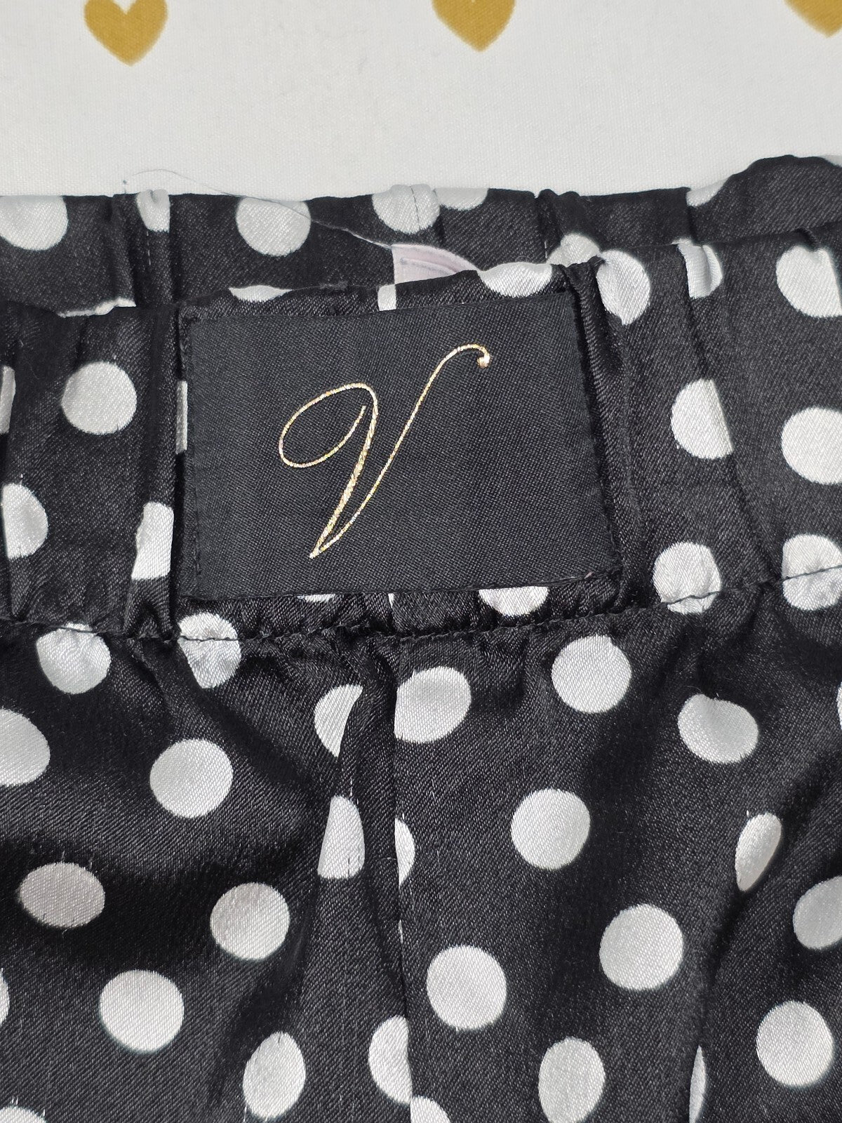 Victorias Secret Satin Black Polka Dot MEDIUM Sleep Shorts Boxers Pajama Bottoms