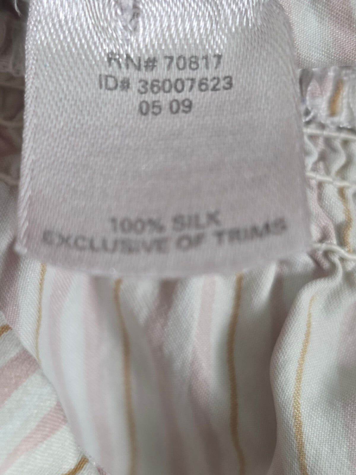 Victorias Secret Vintage 100% SILK Slip Dress Striped Nightie Lingerie MEDIUM