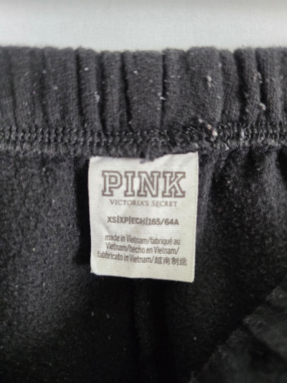 Victorias Secret PINK Bling Sweatpants sweats Tapered Black XS