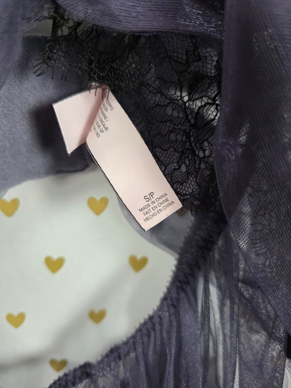 Victorias Secret Sheer Tulle NIghtie Open Babydoll Lingerie Small Pleated