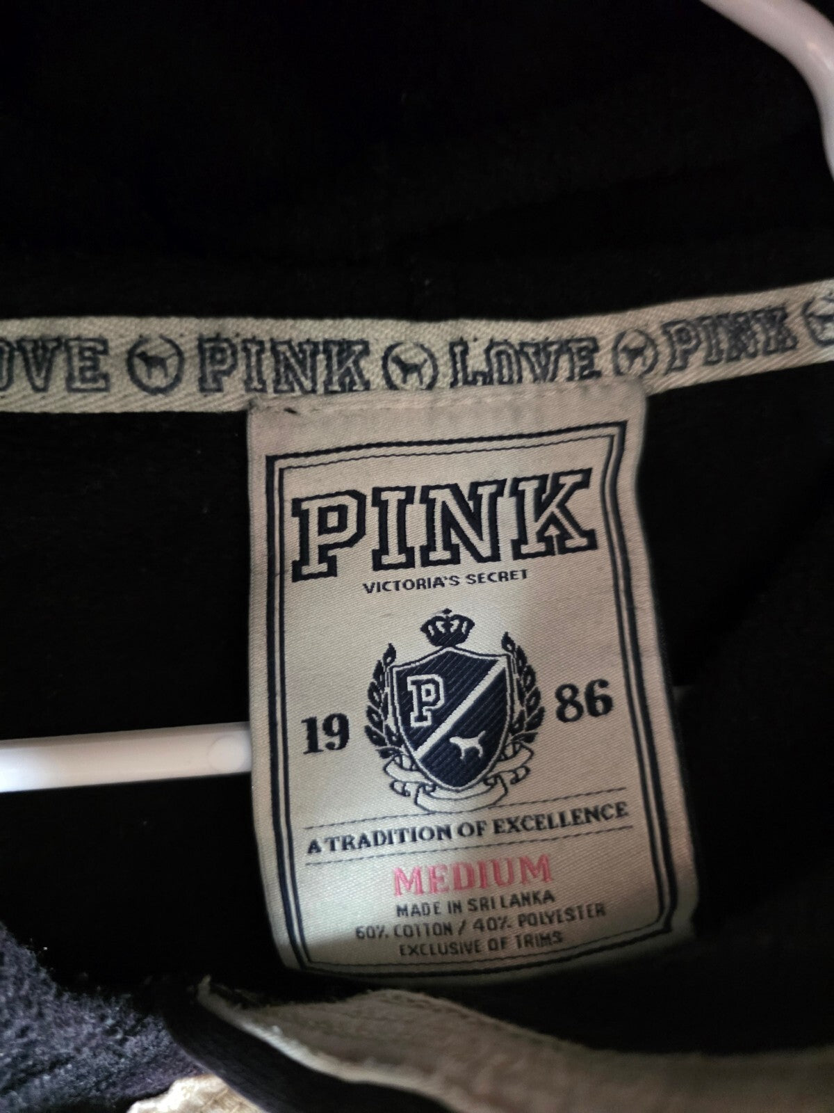 Victorias Secret Pink Vintage Y2k recycle Earth Love Hoodie Jacket Medium