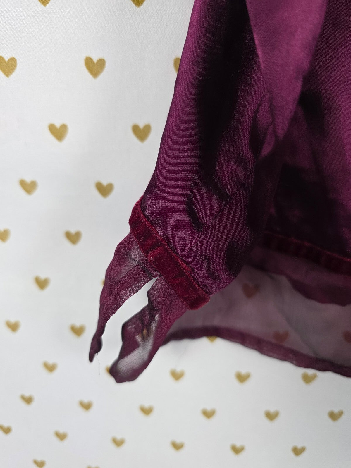 Victorias Secret Heart Label Vintage Babydoll Tank Top Purple Large