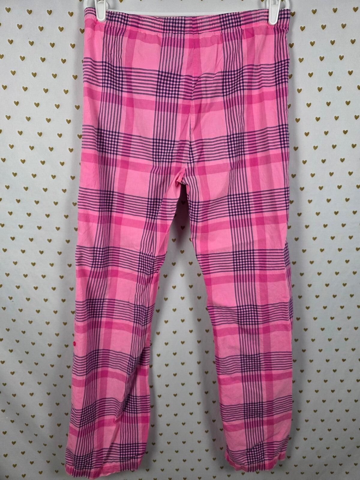 Victorias Secret  VINTAGE PINK PLAID STAY THE NIGHT Pants Pajama PJ Bottoms XS