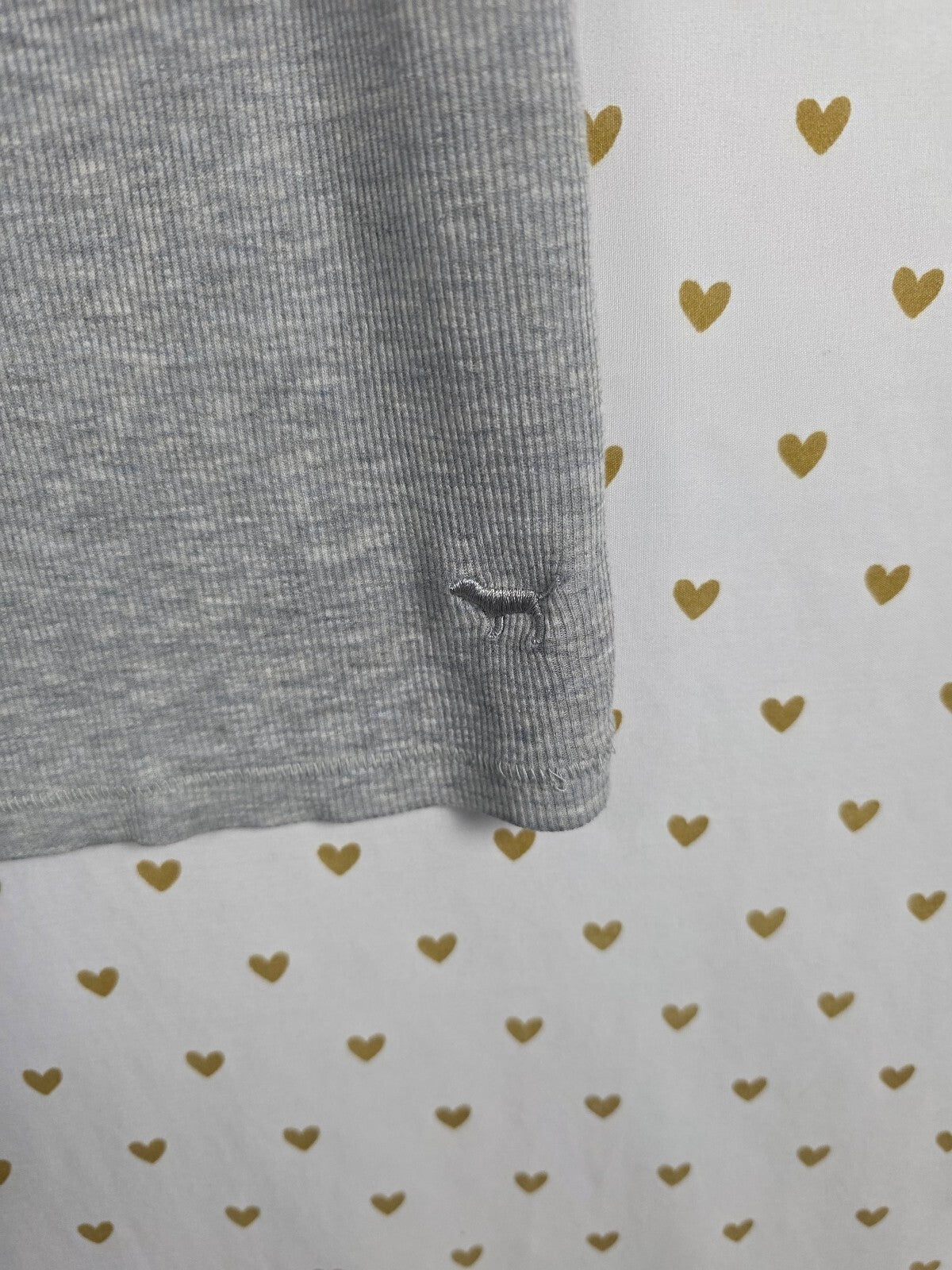 Victorias Secret PINK Vintage Grey Ribbed Tank Top Y2k Small