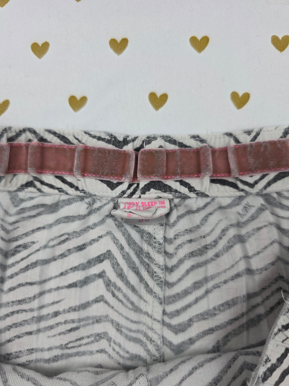 Victorias Secret PINK Vintage ZEBRA Love SM Sleep Shorts Boxers Pajama Bottoms