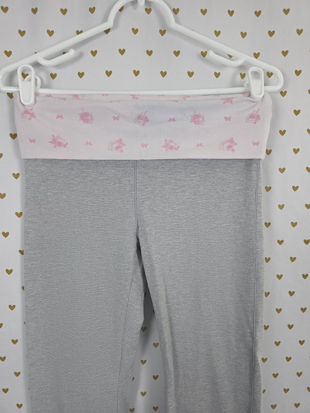 Victorias Secret PINK Loveshackfancy Flare Yoga Pants Foldover leggings Small