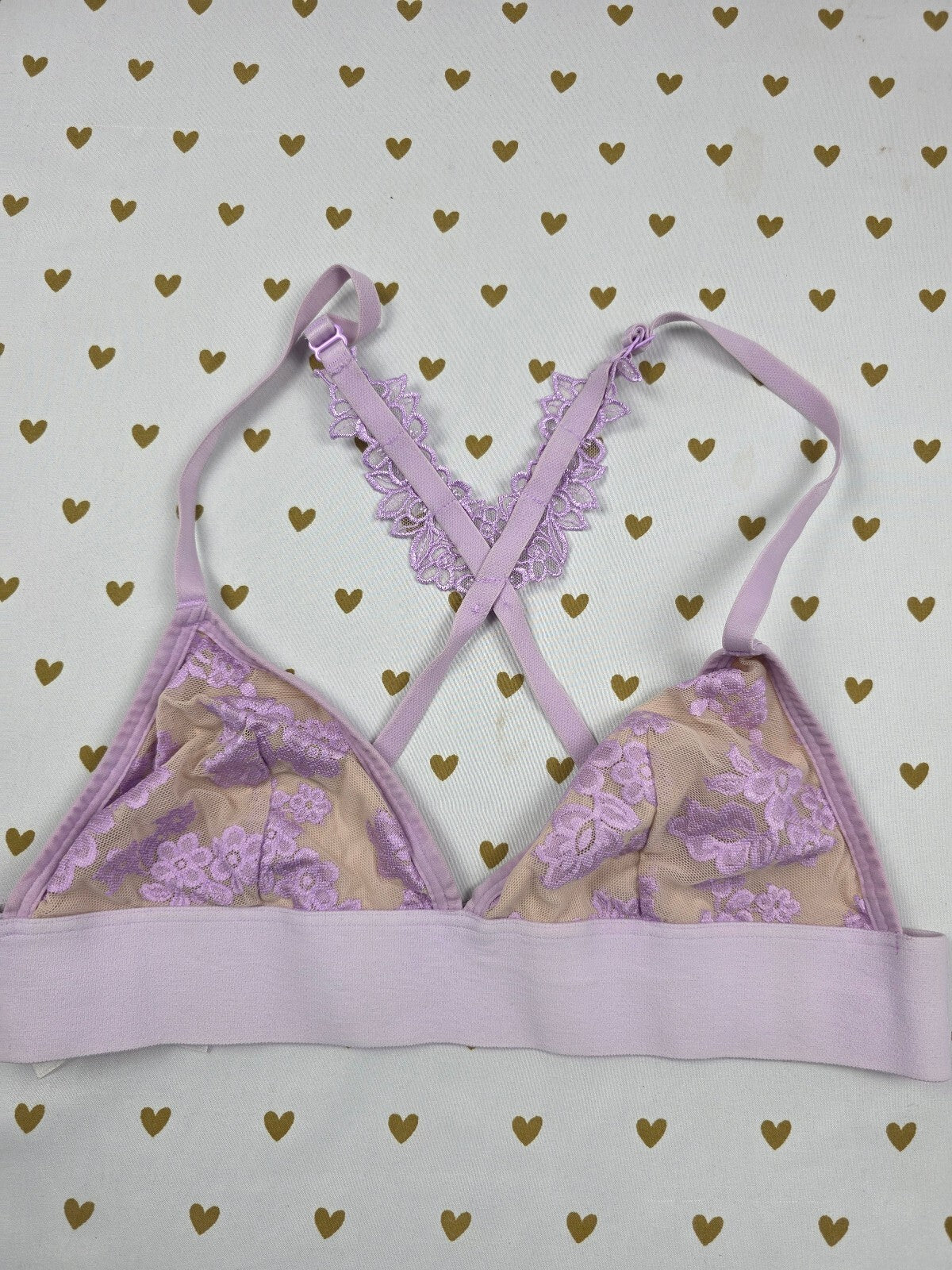Victorias Secret Pink Purple Large Bralette Bra Top Tank