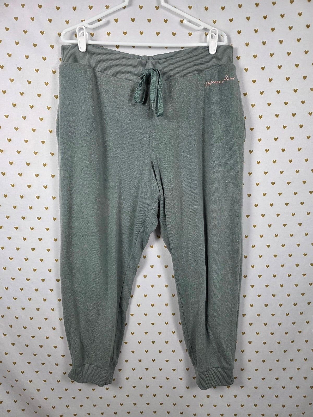 Victorias Secret Super Soft Green Sweats Sweatpants XL
