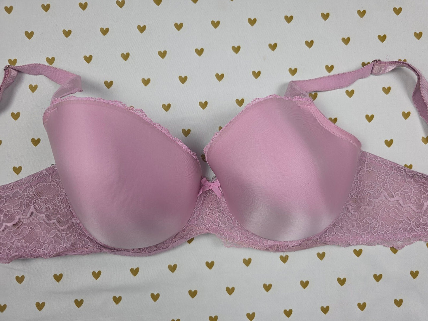 Victorias Secret  Dream Angels Lined Demi Balconette Bra Lace 34DDD