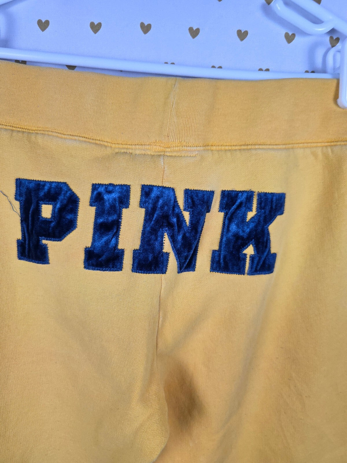 Victorias Secret PINK Vintage Yellow Sweats University Sweatpants Small