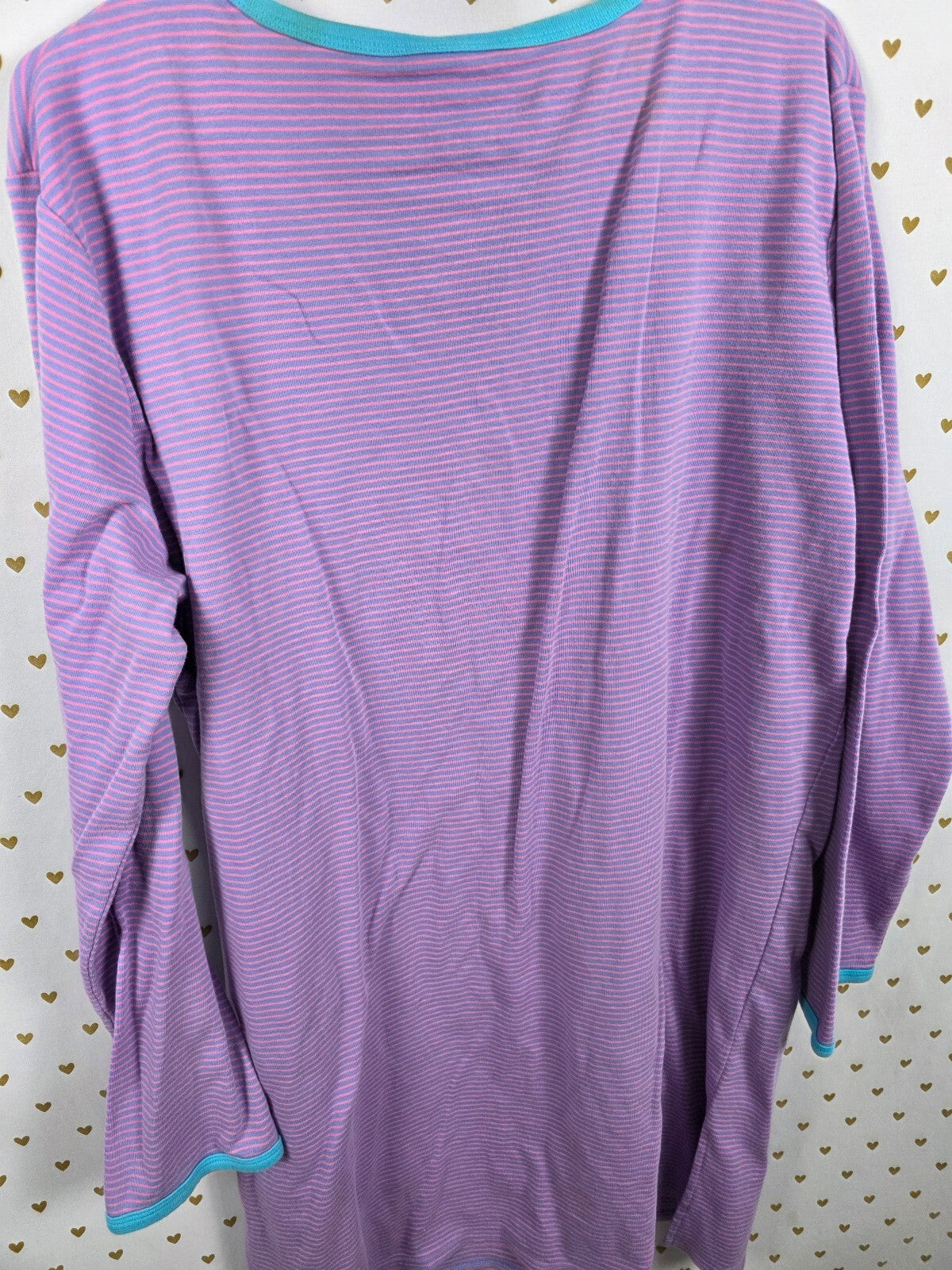 Victorias Secret Vintage 90's Striped Neon Sleep Dress Nightgown Cotton XL
