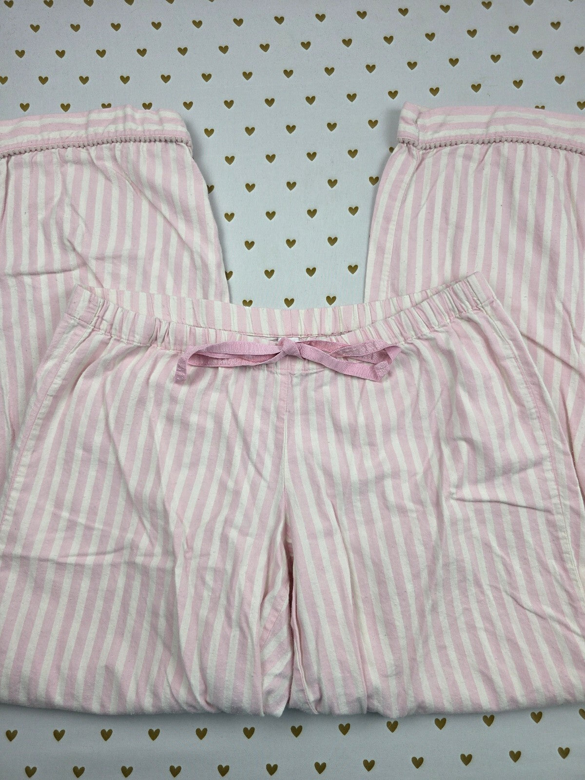 Victorias Secret Iconic Striped Cotton Medium Sleep Pants Pajama PJ Bottoms