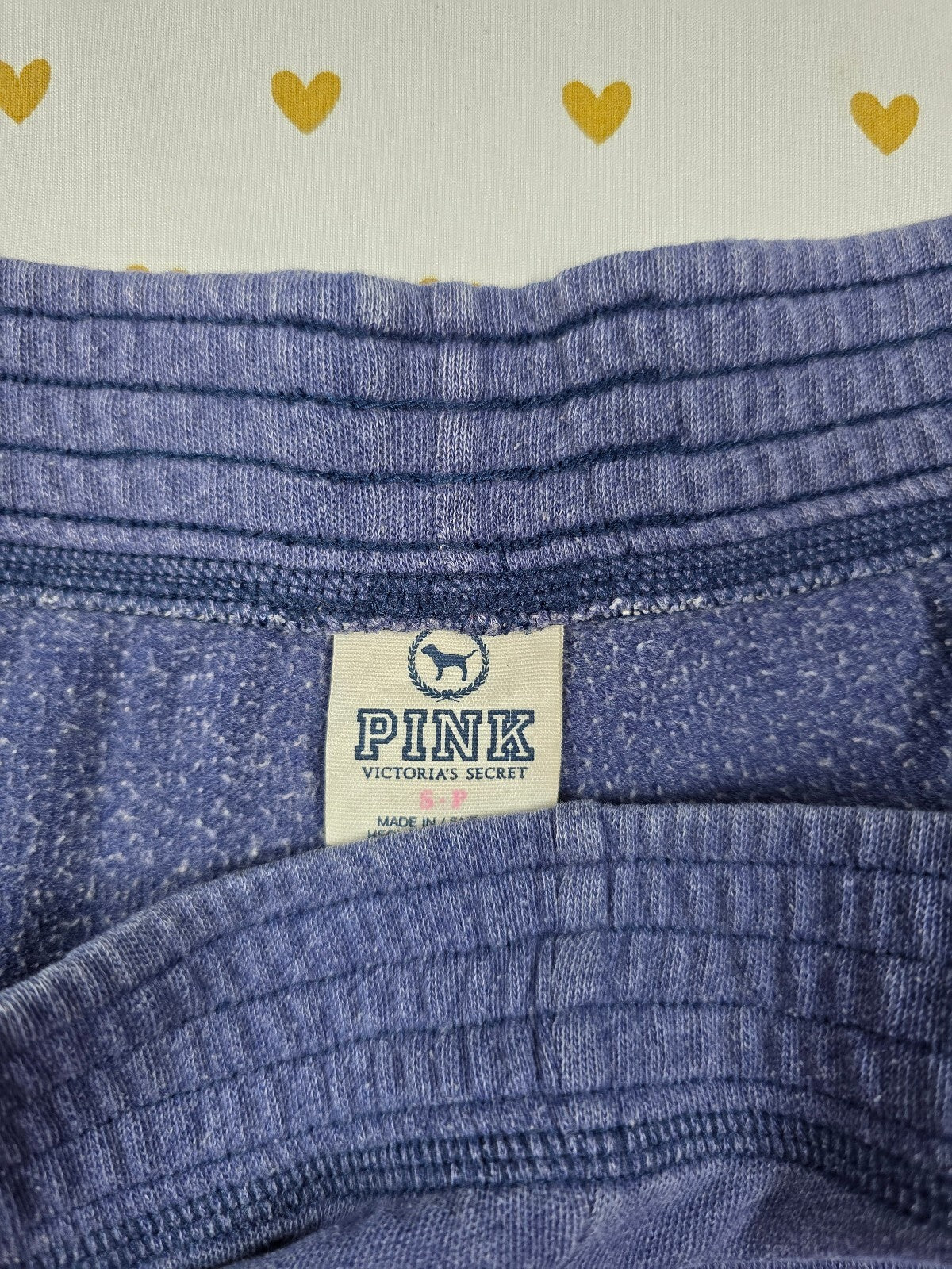 Victorias Secret PINK Vintage Blue 86 Logo Butt Sweat Shorts Y2k SMALL