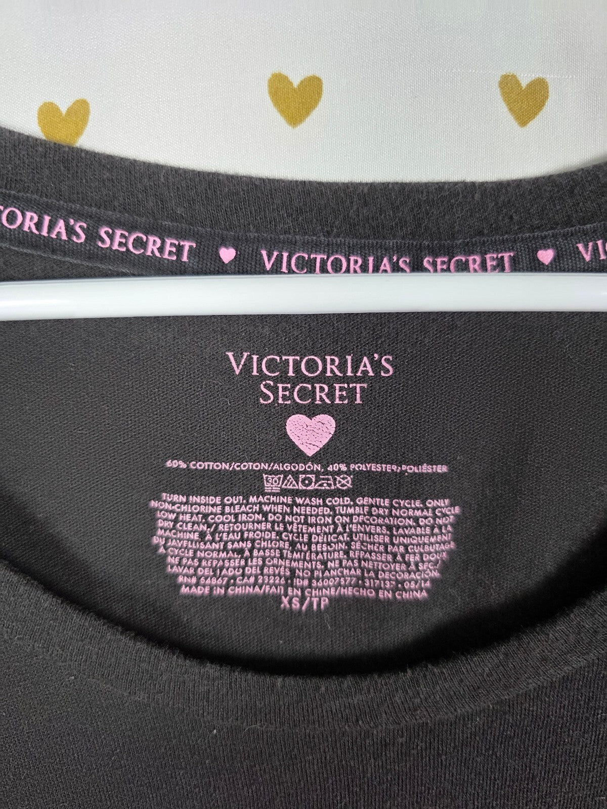 Victorias Secret LOVE Super Soft Nightgown Sleep Dress pajama PJ XS Hearts