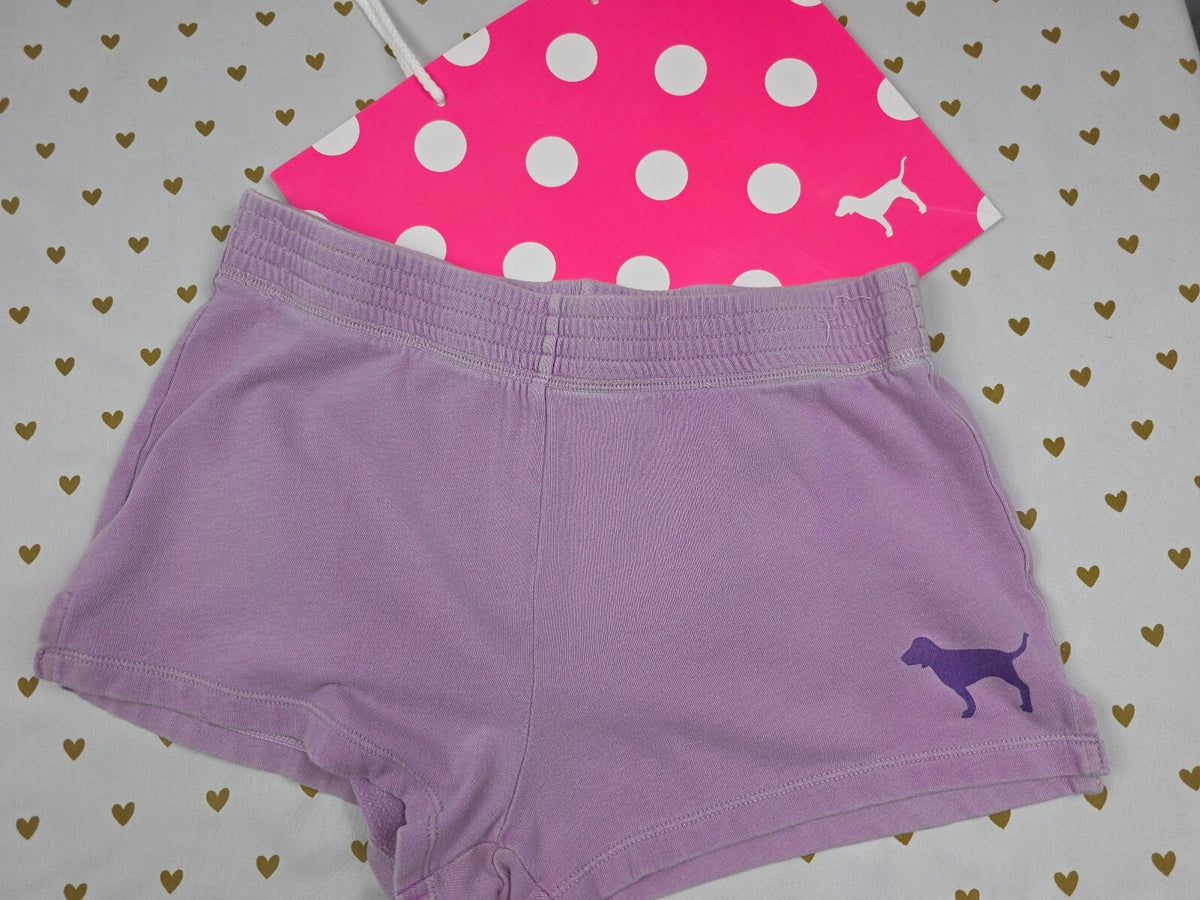 Victorias Secret PINK VINTAGE purple Leopard Cheetah Y2k Booty SHORTS XS
