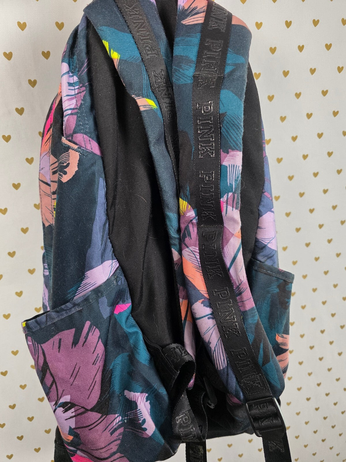 Victoria's Secret PINK Backpack Campus Backpack Tropical Floral Print Book Bag