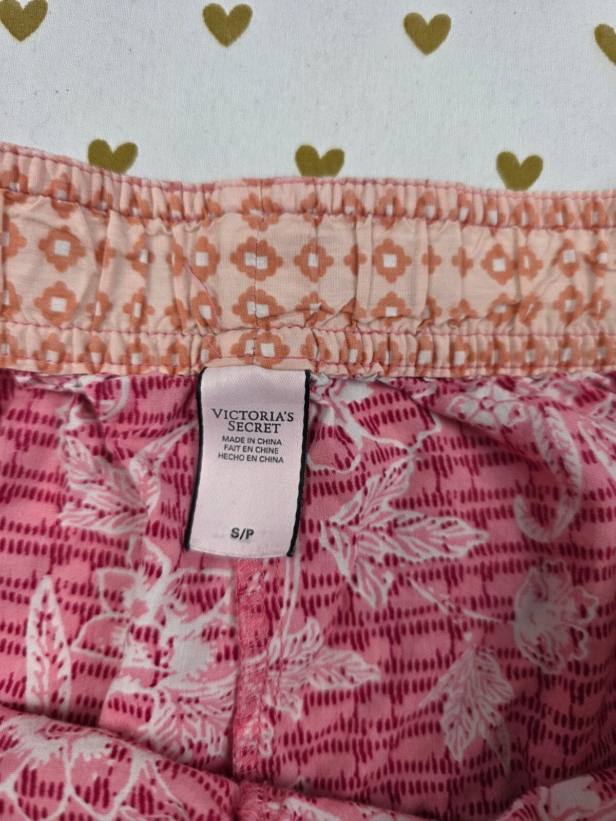 Victorias Secret Floral Red Small Sleep Shorts Boxers Pajama Bottoms