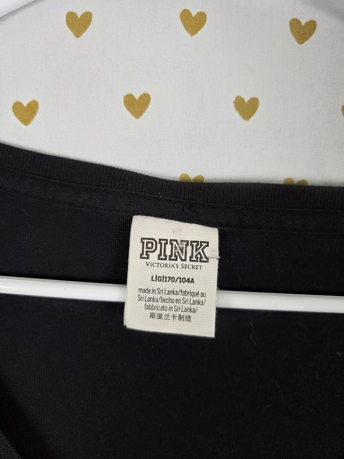 Victoria's Secret PINK Rhinestone Dog Tee Sweatpants Set Black BLING